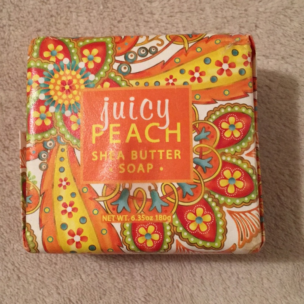 Juicy Peach Shea Butter Large Soap Bar NWT 6.35 oz